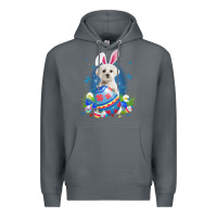 Rock Bunny Maltese With Egg Basket Easter Flower Hunting Egg Premium Hoodie - minhPixels