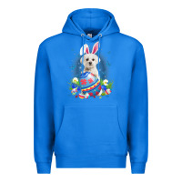 True Royal Bunny Maltese With Egg Basket Easter Flower Hunting Egg Premium Hoodie - minhPixels