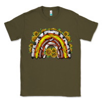 Army Green sunflower sports rainbow Classic Tee - RacoonDesign