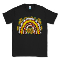 Black sunflower sports rainbow Classic Tee - RacoonDesign