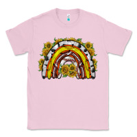 Bubblegum Pink sunflower sports rainbow Classic Tee - RacoonDesign