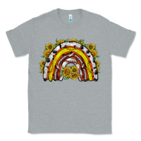 Heather Grey sunflower sports rainbow Classic Tee - RacoonDesign