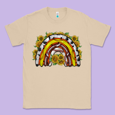 Sunflower Sports Rainbow Classic Tee Designed By Racoondesign