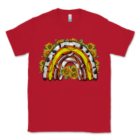 Red sunflower sports rainbow Classic Tee - RacoonDesign