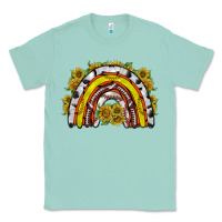 Seafoam sunflower sports rainbow Classic Tee - RacoonDesign