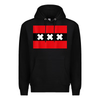 Black amsterdam flag souvenir heritage travel gift t shirt Premium Hoodie - minhPixels