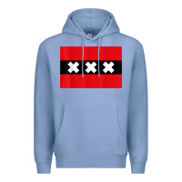 Colony Blue amsterdam flag souvenir heritage travel gift t shirt Premium Hoodie - minhPixels