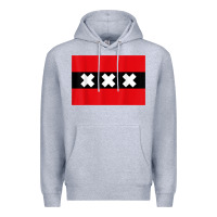 Heather Grey amsterdam flag souvenir heritage travel gift t shirt Premium Hoodie - minhPixels