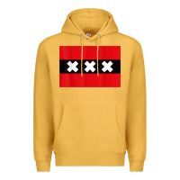 Mustard amsterdam flag souvenir heritage travel gift t shirt Premium Hoodie - minhPixels