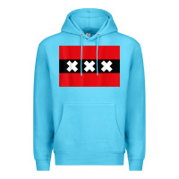 Ocean Blue amsterdam flag souvenir heritage travel gift t shirt Premium Hoodie - minhPixels