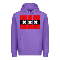 Purple amsterdam flag souvenir heritage travel gift t shirt Premium Hoodie - minhPixels