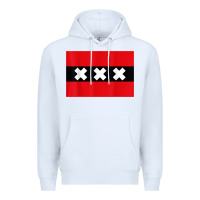 White amsterdam flag souvenir heritage travel gift t shirt Premium Hoodie - minhPixels