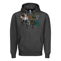 Charcoal Heather Bunny mama Zipper Hoodie - CowhideDigitalArt