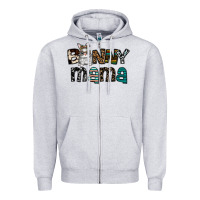 Heather Grey Bunny mama Zipper Hoodie - CowhideDigitalArt