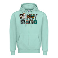 Seafoam Bunny mama Zipper Hoodie - CowhideDigitalArt