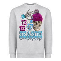 Heather Grey tis the season winter skull Heavyweight Sweatshirt - FaDigitalArtStudio