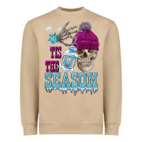 Mushroom tis the season winter skull Heavyweight Sweatshirt - FaDigitalArtStudio