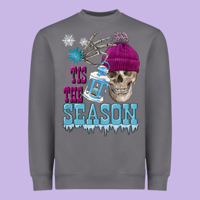 Tis The Season Winter Skull Heavyweight Sweatshirt Designed By Fadigitalartstudio