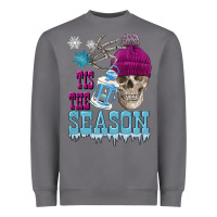 Storm tis the season winter skull Heavyweight Sweatshirt - FaDigitalArtStudio