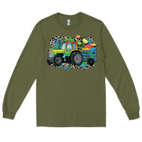 Army Green Autism farm tractor Long Sleeve Tee - CowGirlArtShop