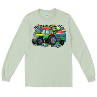 Matcha Autism farm tractor Long Sleeve Tee - CowGirlArtShop