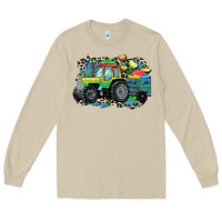 Mushroom Autism farm tractor Long Sleeve Tee - CowGirlArtShop