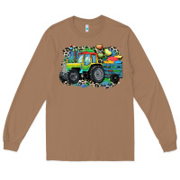 Toasted Coconut Autism farm tractor Long Sleeve Tee - CowGirlArtShop