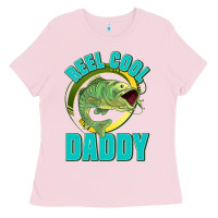 Bubblegum Pink reel cool daddy Ladies Tee - Jasminsmagicworld