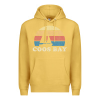 Antique Gold Coos Bay Or Vintage Sailboat 70S Throwback Sunset Premium Hoodie - minhPixels