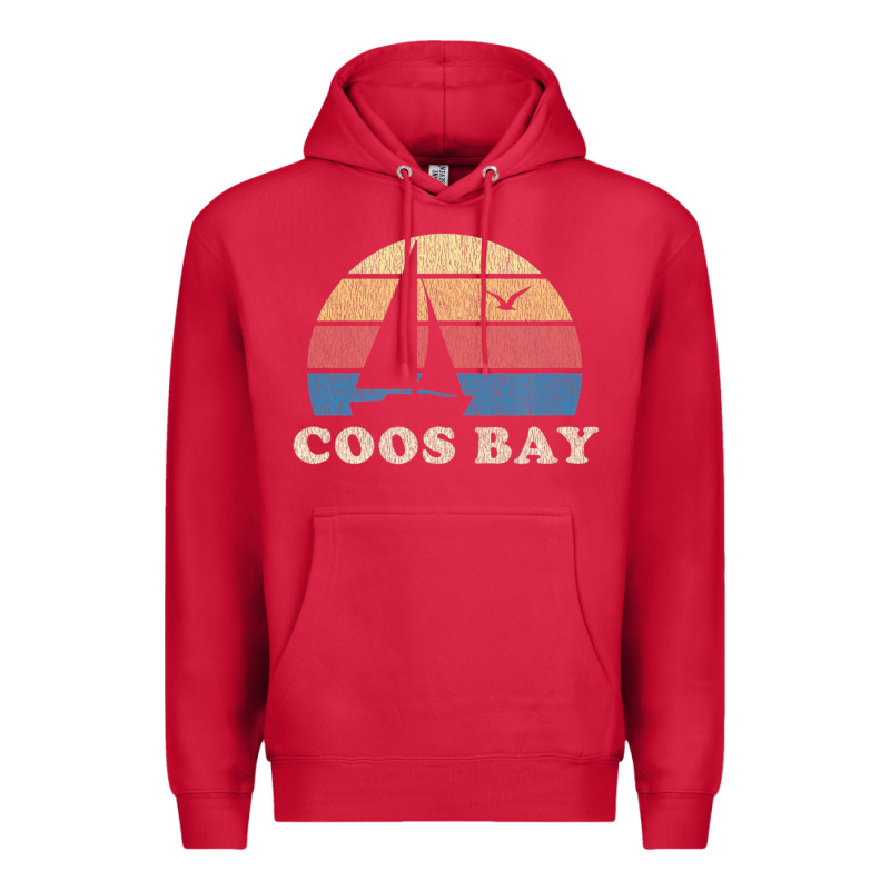 Coos Bay Or Vintage Sailboat 70s Throwback Sunset Premium Hoodie by minhPixels | Teevron