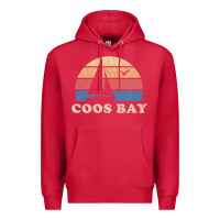 Cardinal Coos Bay Or Vintage Sailboat 70S Throwback Sunset Premium Hoodie - minhPixels