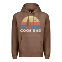 Chestnut Coos Bay Or Vintage Sailboat 70S Throwback Sunset Premium Hoodie - minhPixels