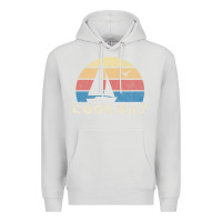 Dove Grey Coos Bay Or Vintage Sailboat 70S Throwback Sunset Premium Hoodie - minhPixels
