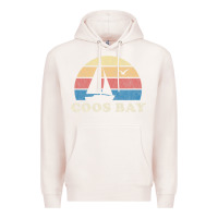 Pale Pink Coos Bay Or Vintage Sailboat 70S Throwback Sunset Premium Hoodie - minhPixels