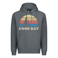 Rock Coos Bay Or Vintage Sailboat 70S Throwback Sunset Premium Hoodie - minhPixels