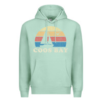 Seafoam Coos Bay Or Vintage Sailboat 70S Throwback Sunset Premium Hoodie - minhPixels