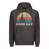 Smoke Coos Bay Or Vintage Sailboat 70S Throwback Sunset Premium Hoodie - minhPixels
