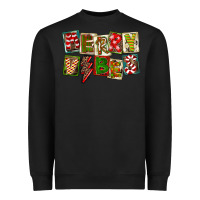 Black Merry Vibes Heavyweight Sweatshirt - FaDigitalArtStudio