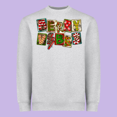 Merry Vibes Heavyweight Sweatshirt Designed By Fadigitalartstudio