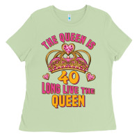 Matcha the queen is 40 long live the queen Ladies Tee - Jasminsmagicworld