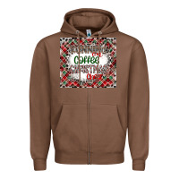 Chestnut Running on Coffee And Christmas Zipper Hoodie - CowhideDigitalArt