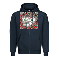Navy Running on Coffee And Christmas Zipper Hoodie - CowhideDigitalArt