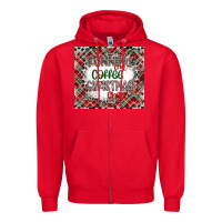 Red Running on Coffee And Christmas Zipper Hoodie - CowhideDigitalArt
