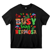 Black too busy being hermosa Heavy Core Tee - LillyAllenDesigns