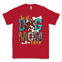 Red Best Dog Mom Ever Classic Tee - texasbilliewilder