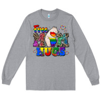 Heather Grey pride free mom hugs Long Sleeve Tee - CowGirlArtShop