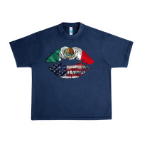 Navy mexico usa lips Urban Heavy Tee - TumblerDesignByShophia
