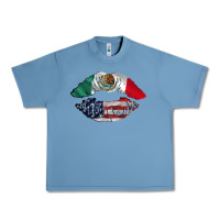 Pebble Blue mexico usa lips Urban Heavy Tee - TumblerDesignByShophia
