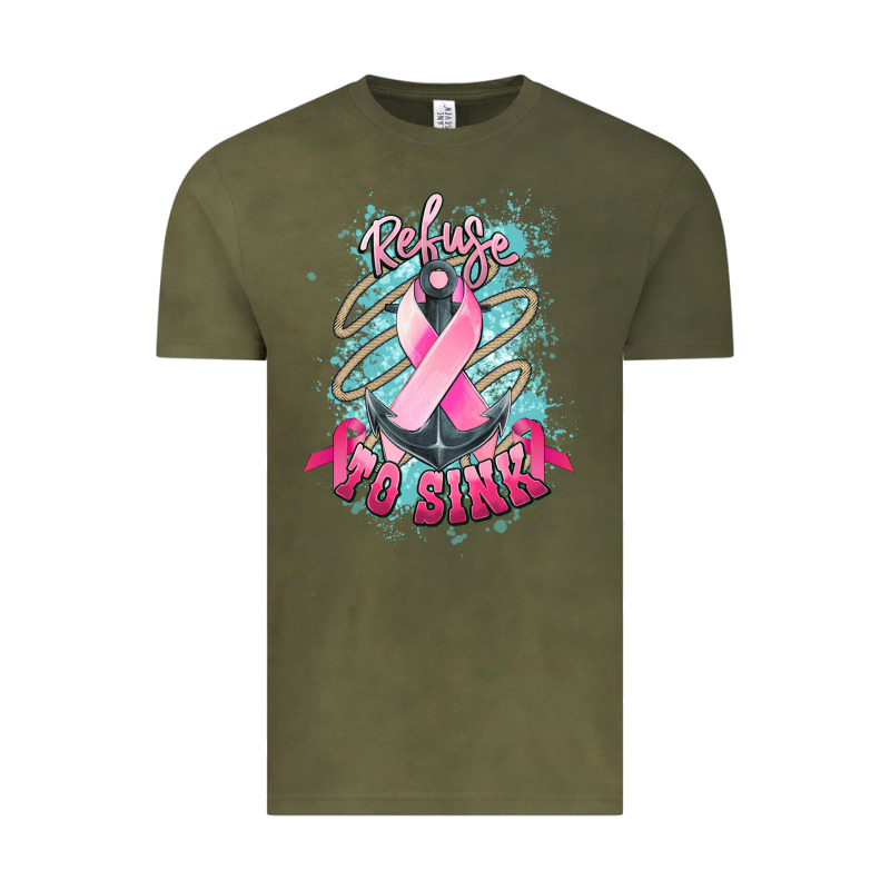 Refuse To Sink Cancer Anchor Cancer Awareness Vintage Tee by HowdyJamesFarm | Teevron
