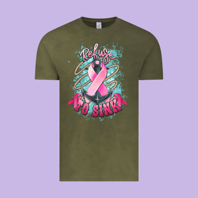 Refuse To Sink Cancer Anchor Cancer Awareness Vintage Tee Designed By Howdyjamesfarm